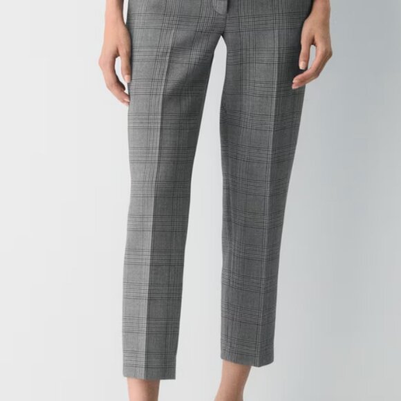 ARITZIA WILFRED GREY PLAID TROUSER PANT - Picture 1 of 4